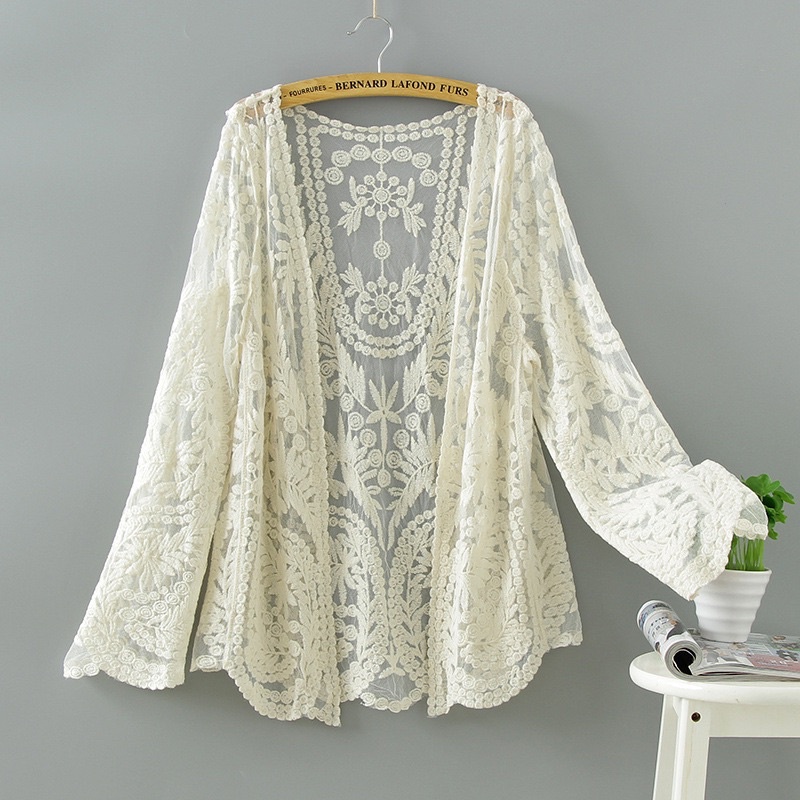 Áo choàng kimono đi biển mùa hè 2023 phong cách HQ