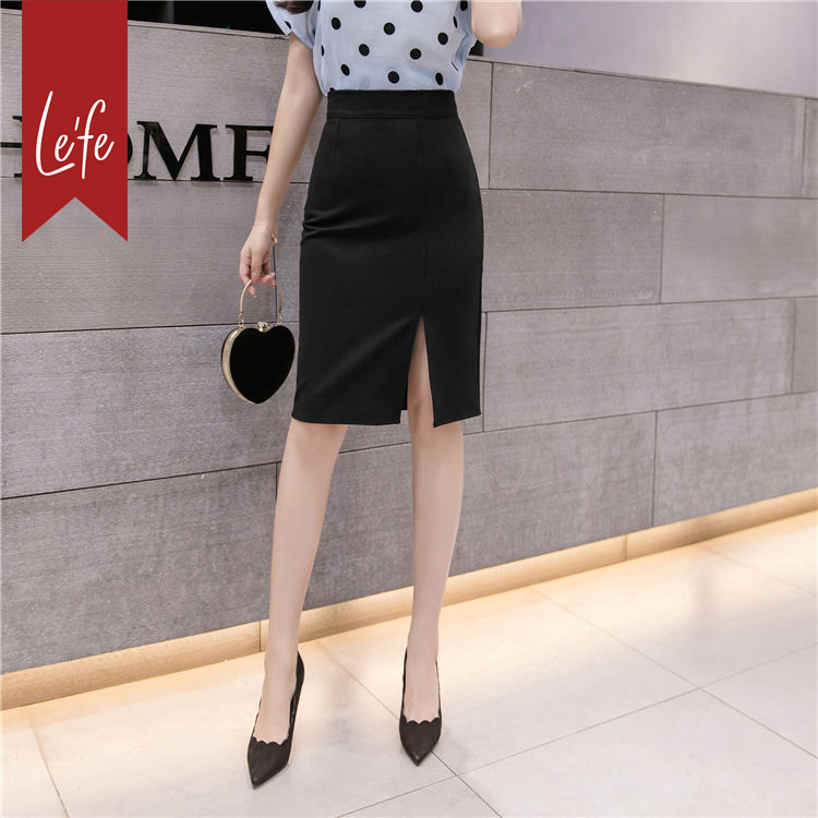 Chân Váy Bút Chì Công Sở Thiết Kế Xẻ Tà Chất Liệu Umi Mềm Mịn Co Giãn 4 Chiều Lefe BC03