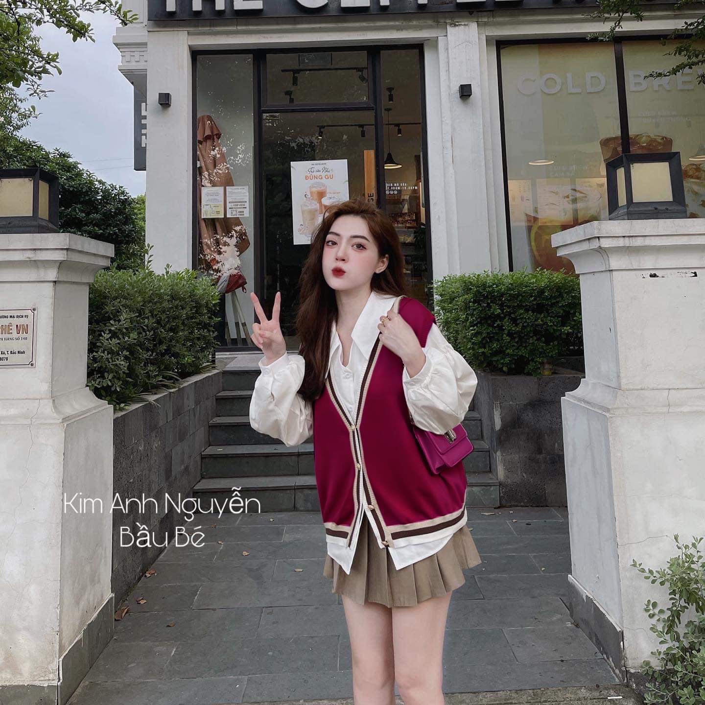 Set 3 món gile len phối sang chảnh cho nữ