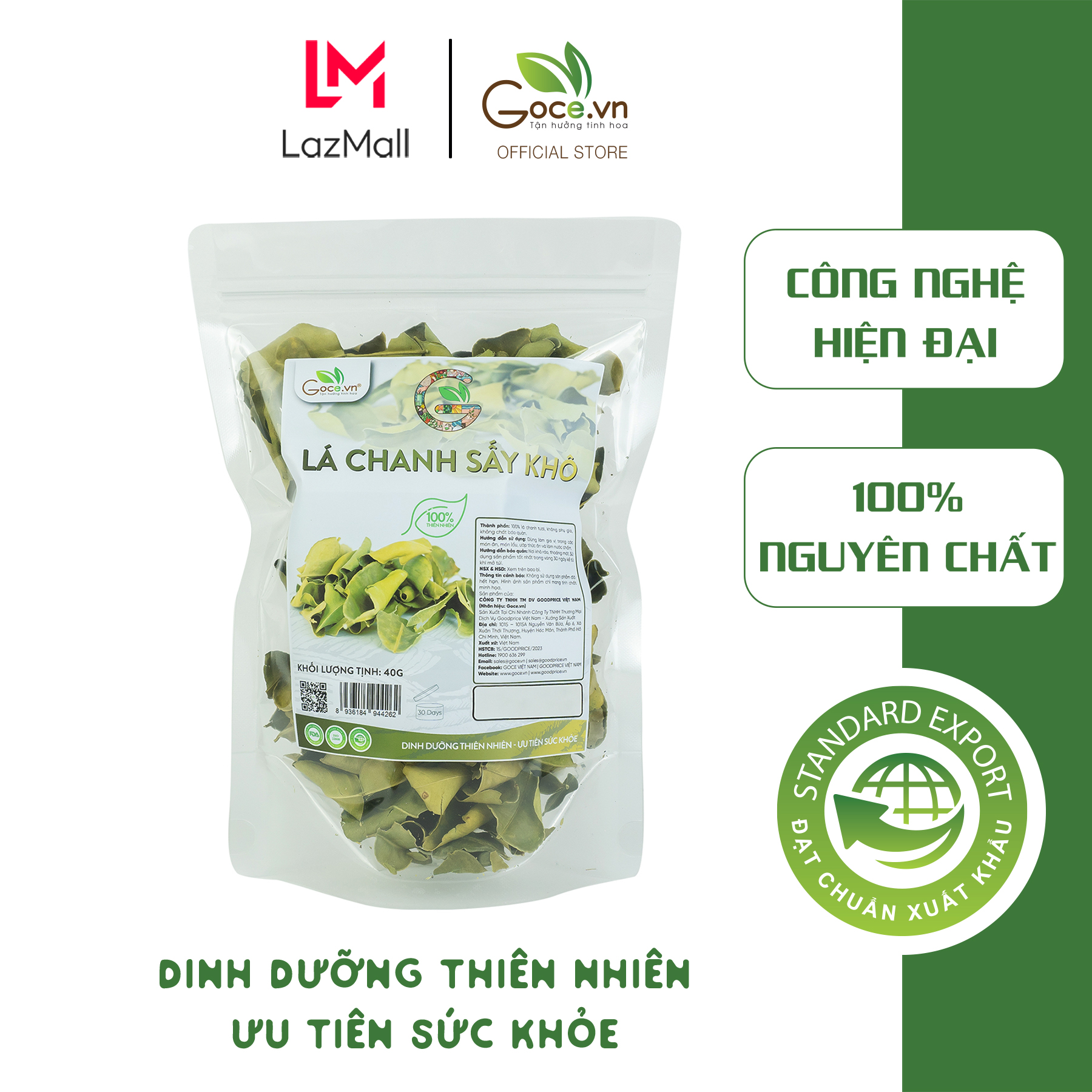 Lá chanh sấy khô goce - 40g