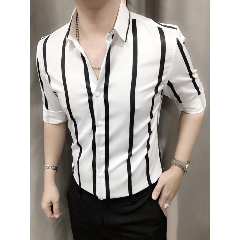 ÁO SƠ MI NAM PHÔI SỌC MẪU MỚI THỜI TRANG