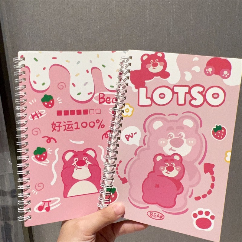 Sổ lò xo a5 gấu dâu 120 trang