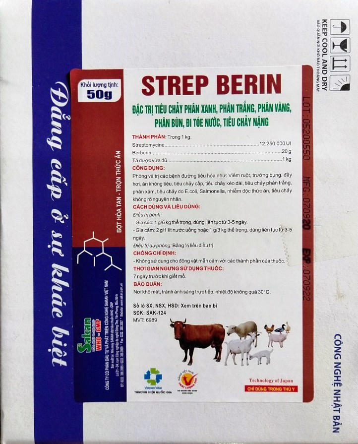 Đặc trị gia súc gia cầm tieu chảy-Cực kỳ hiệu quả-Strep Berin