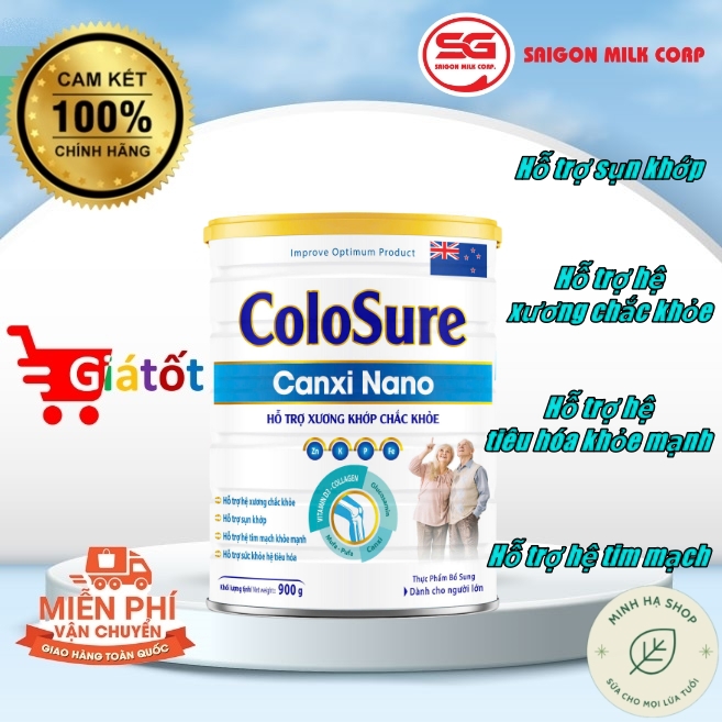 Sữa bột ColoSure Canxi Nano (900g) - Hỗ trợ xương khớp chắc khỏe