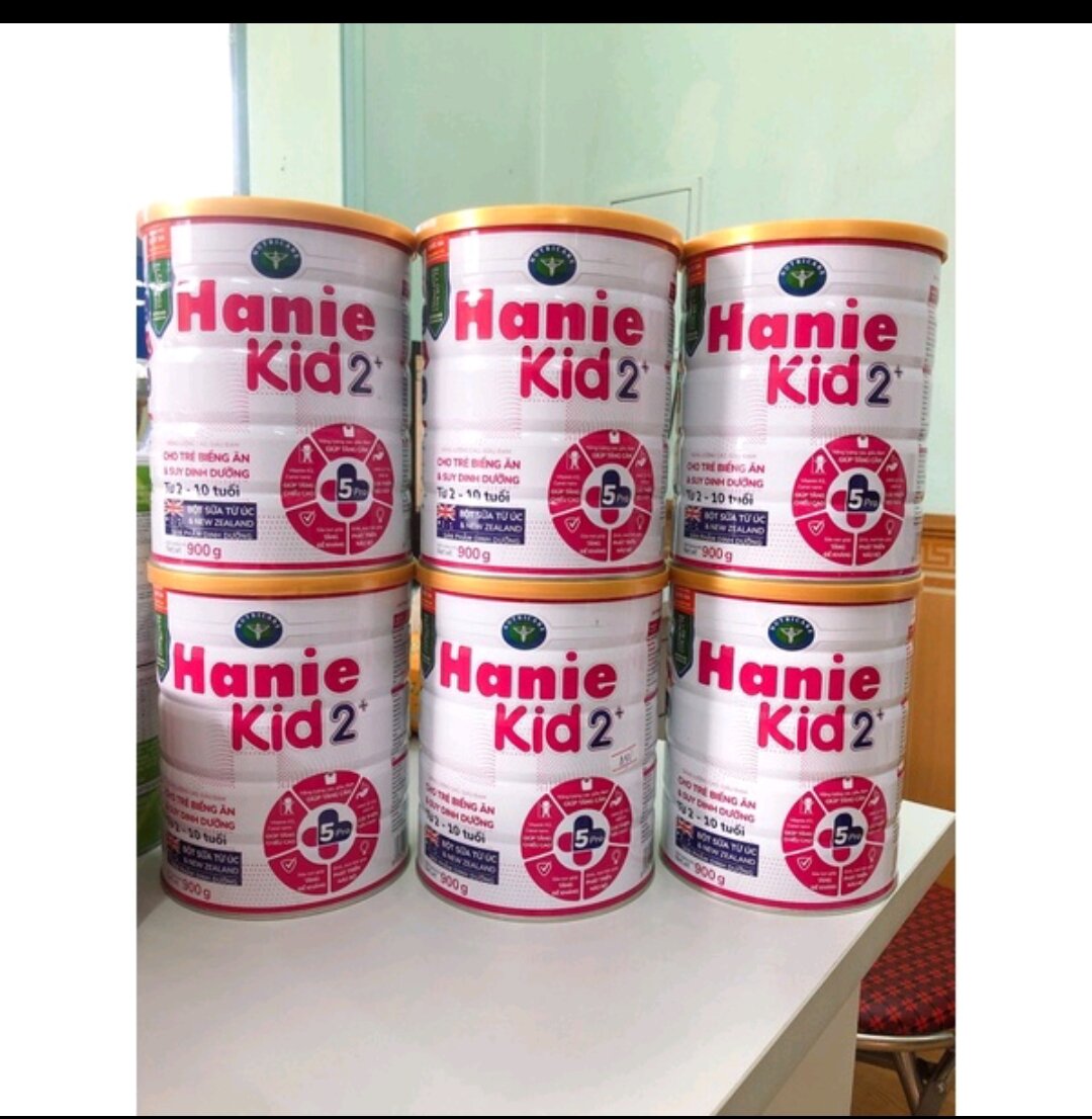 Sữa bột haniekid 2+ 900g date 2025