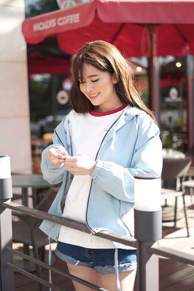 Áo khoác nữ kaki 2 lớp cá tính