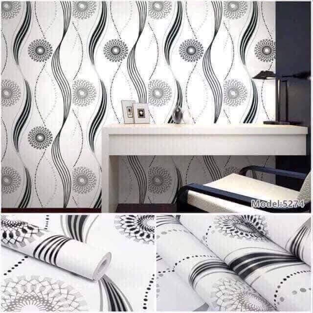 Combo 10M decal giấy dán tường Họa Tiết Sóng (10Mx0.45m) - GIẤY DÁN TƯỜNG CÓ SẴN KEO CUỘN 10M X 0.45M GIẤY CÓ SẴN KEO Ở MẶT SAU, KHÔNG CẦN BÔI THÊM KEO, CHỈ LỘT RA VÀ DÁN Bách hóa susu