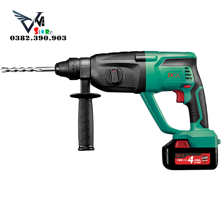Máy khoan bê tông dùng pin dca - khoan pin bê tông 18v-4.0a.h