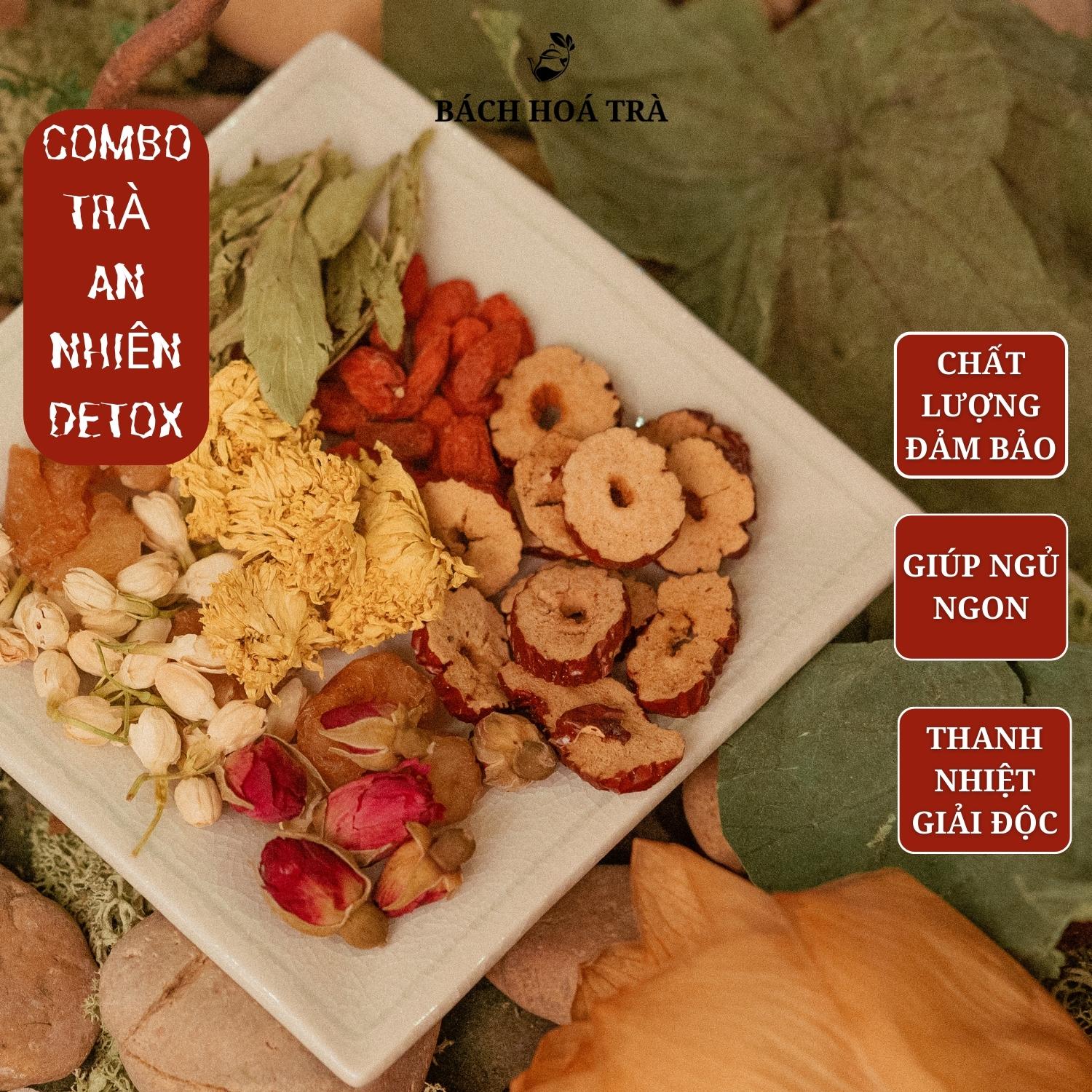 Combo trà an nhiên detox 7 vị thảo mộc giúp ngủ ngon, thanh nhiệt giải độc tốt cho sức khoẻ - Bách Hoá Trà