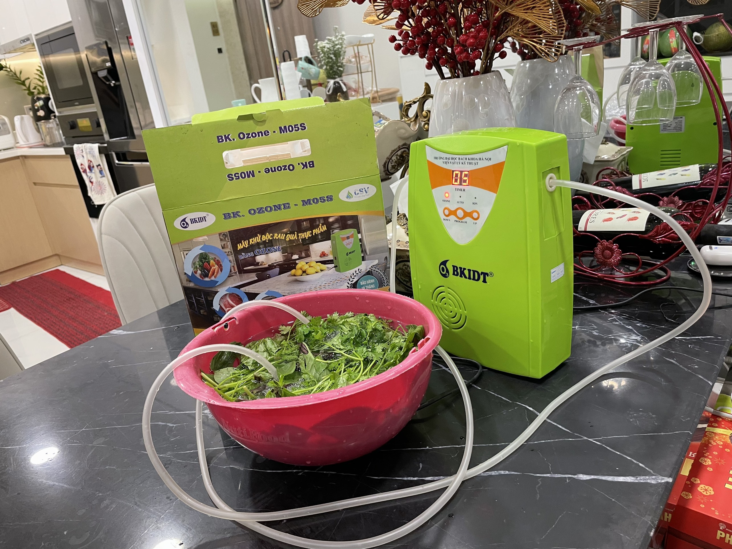 Máy Ozone MS05 BKIDT giúp khử độc thực phẩm, rau củ quả | Lazada.vn