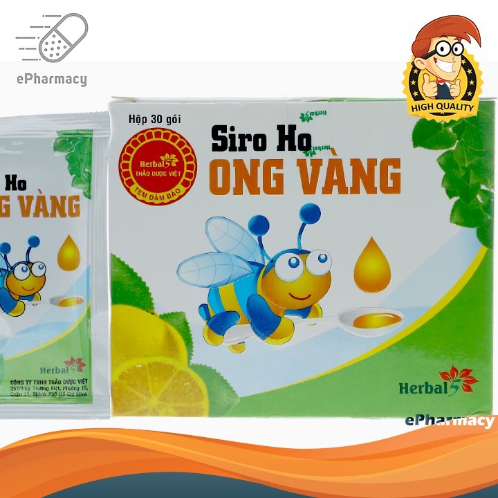 Siro ho ong vàng - hộp 30 gói