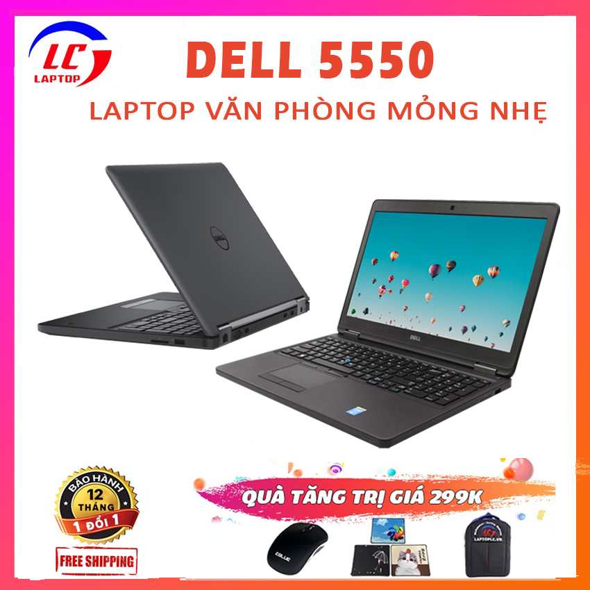 Laptop Văn Phòng Giá Rẻ, Laptop Mỏng Nhẹ Cao Cấp Dell Latitude 5550 Card On, i5-5200U, VGA Intel HD 5500, Màn 15.6 Full HD