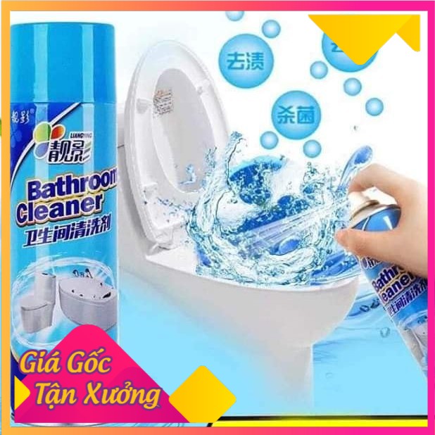Hàng Hot Trend 2021 Chai xịt tẩy rửa vệ sinh nhà tắm Bathroom Cleaner 500ML, Chai xịt bọt tuyết rửa bồn cầu, chai xịt vệ sinh nhà tắm