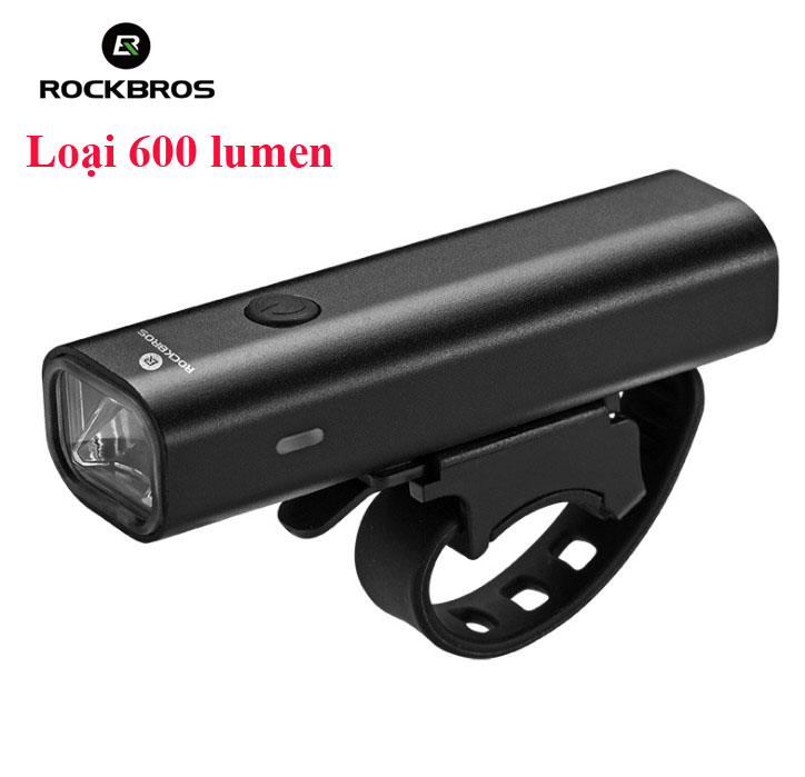 ROCKBROS Đèn pha xe đạp, có 3 loại 200 lumen và 400 lumen, 600 lumen pin 2000mAh, sạc USB, chất liệu hợp kim nhôm, chống thấm nước - INTL (1001)