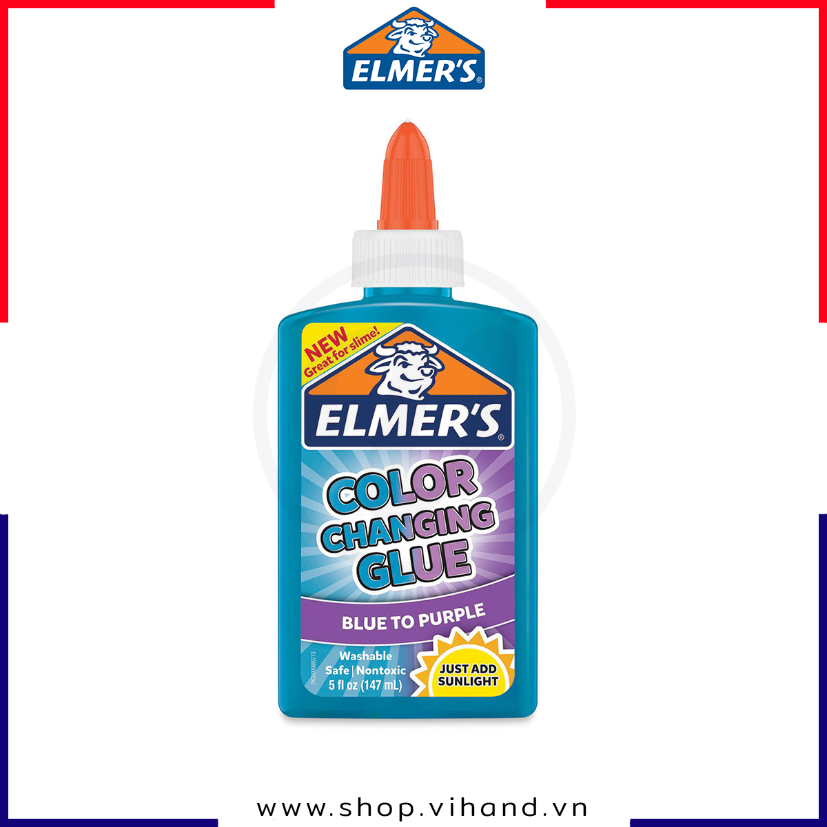 Keo dán thay đổi màu sắc Elmer’s Color Changing Glue 147ml – Xanh dương