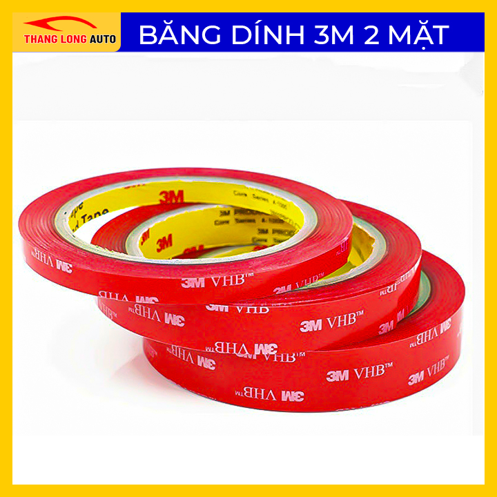 Băng dính 3m hai mặt siêu dính loại đục 3 mét và 10 mét