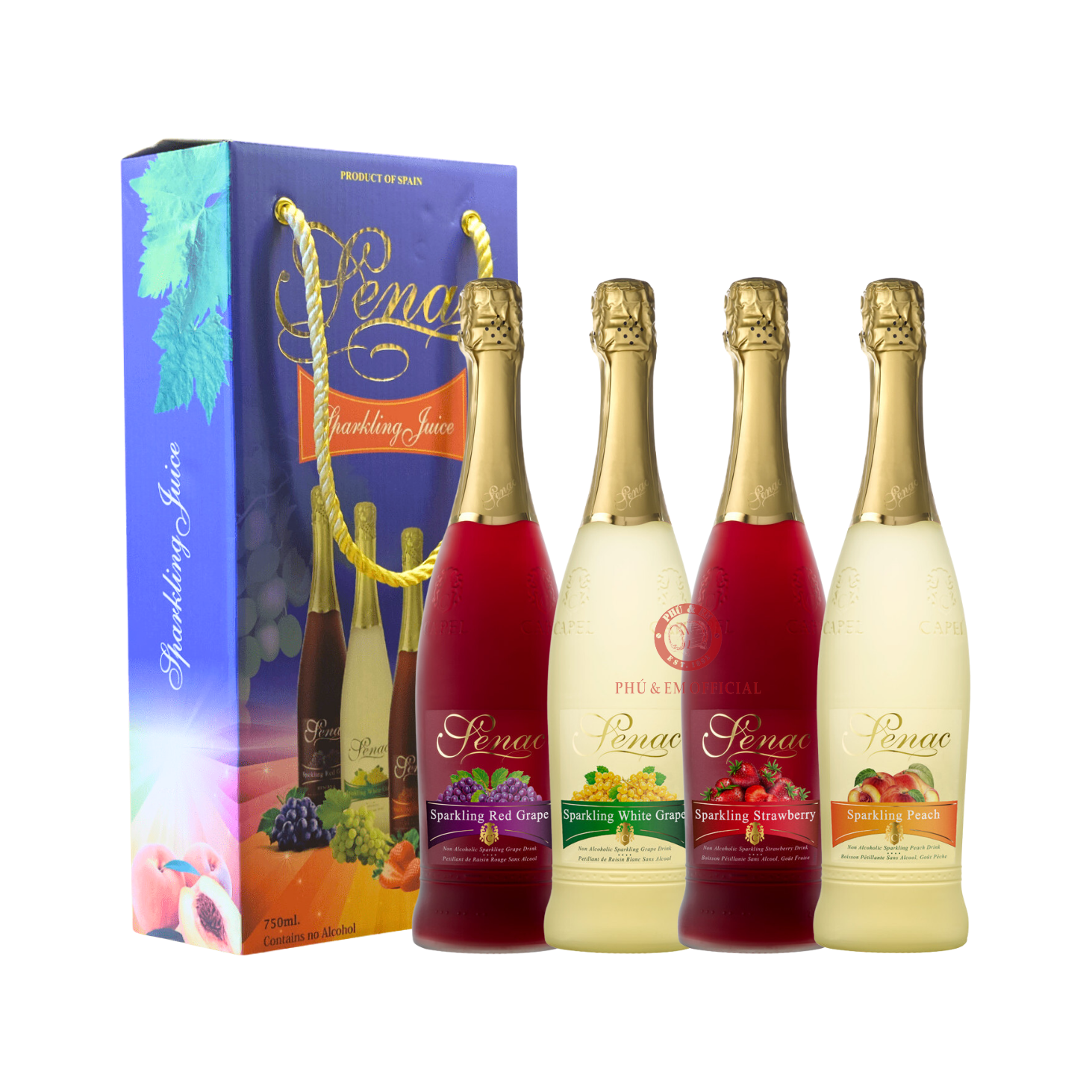 Hộp Quà Senac Reserva – Nước Trái Cây Lên Men Không Cồn Tây Ban Nha Senac Reserva 750ml