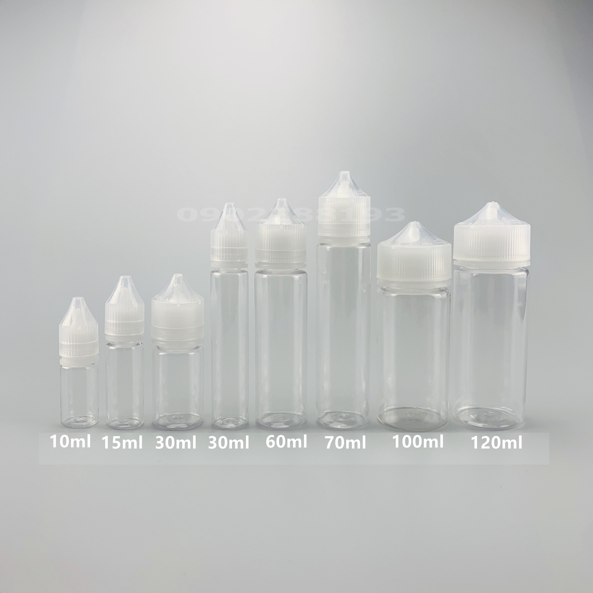Lọ nhựa chiết mực xăm-nắp trắng- đen - hũ nhựa chiết 5ml-10ml-15ml-30ml
