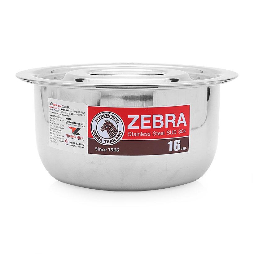 Thố Inox có nắp Zebra, 14cm 1 Đáy Loại Dày, Inox 304- 170014