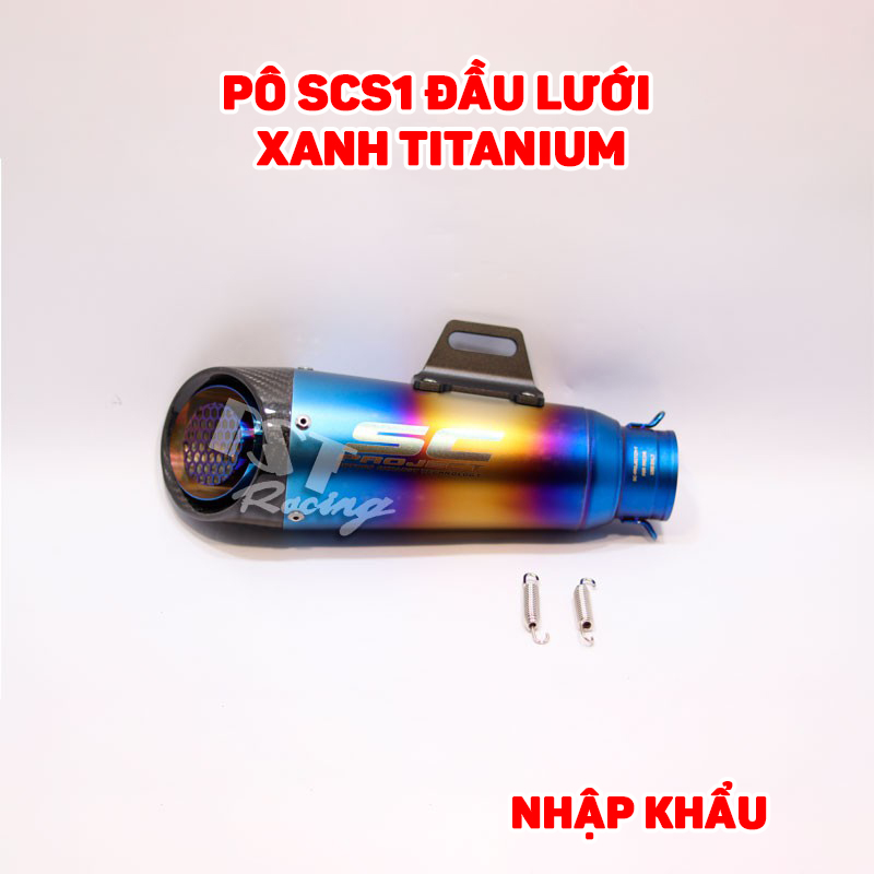 Pô SCS1 đầu lưới xanh titanium nhập khẩu