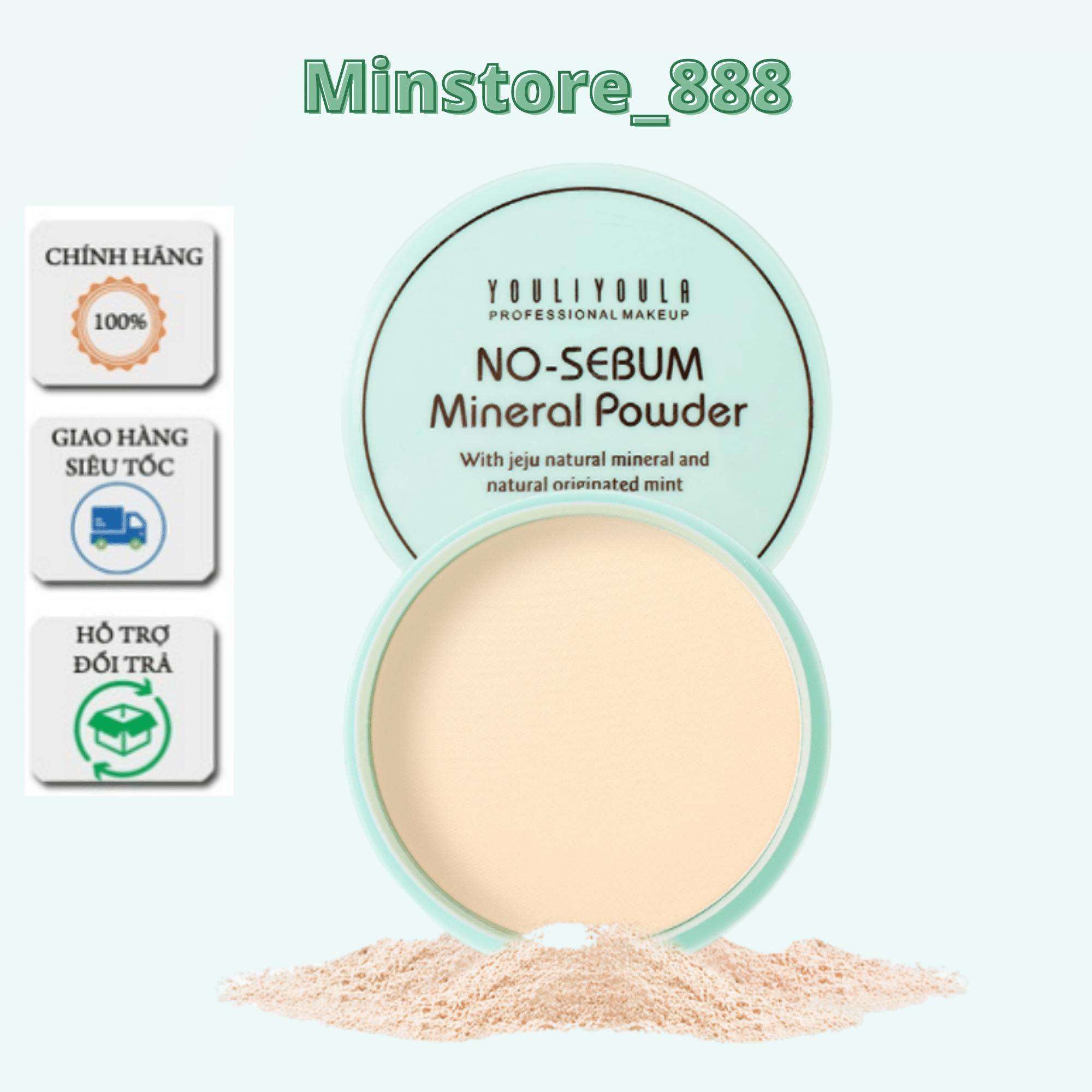 Phấn phủ kiềm dầu dạng Nén No-Sebum Mineral