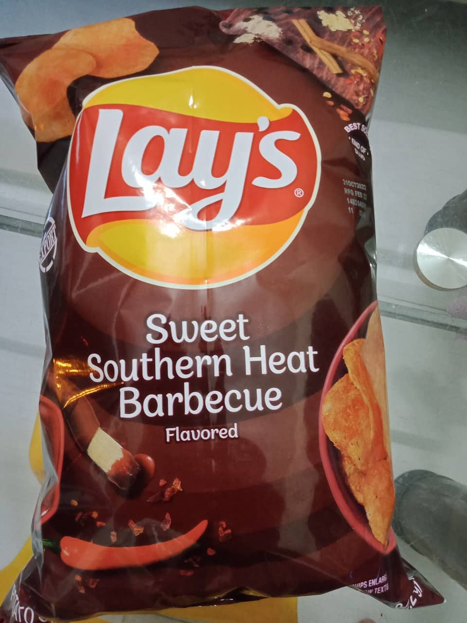 Snack classic lays sweet southern heat bbq 184.2 gram- nhập khẩu mỹ