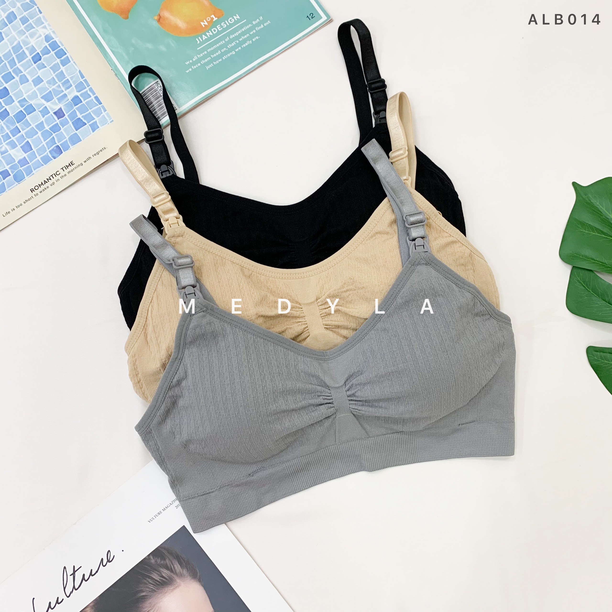 Áo lót bầu cho con bú co giãn 4 chiều - Áo lót bầu cho con bú nâng ngực chống chảy xệ Medyla - ALB014