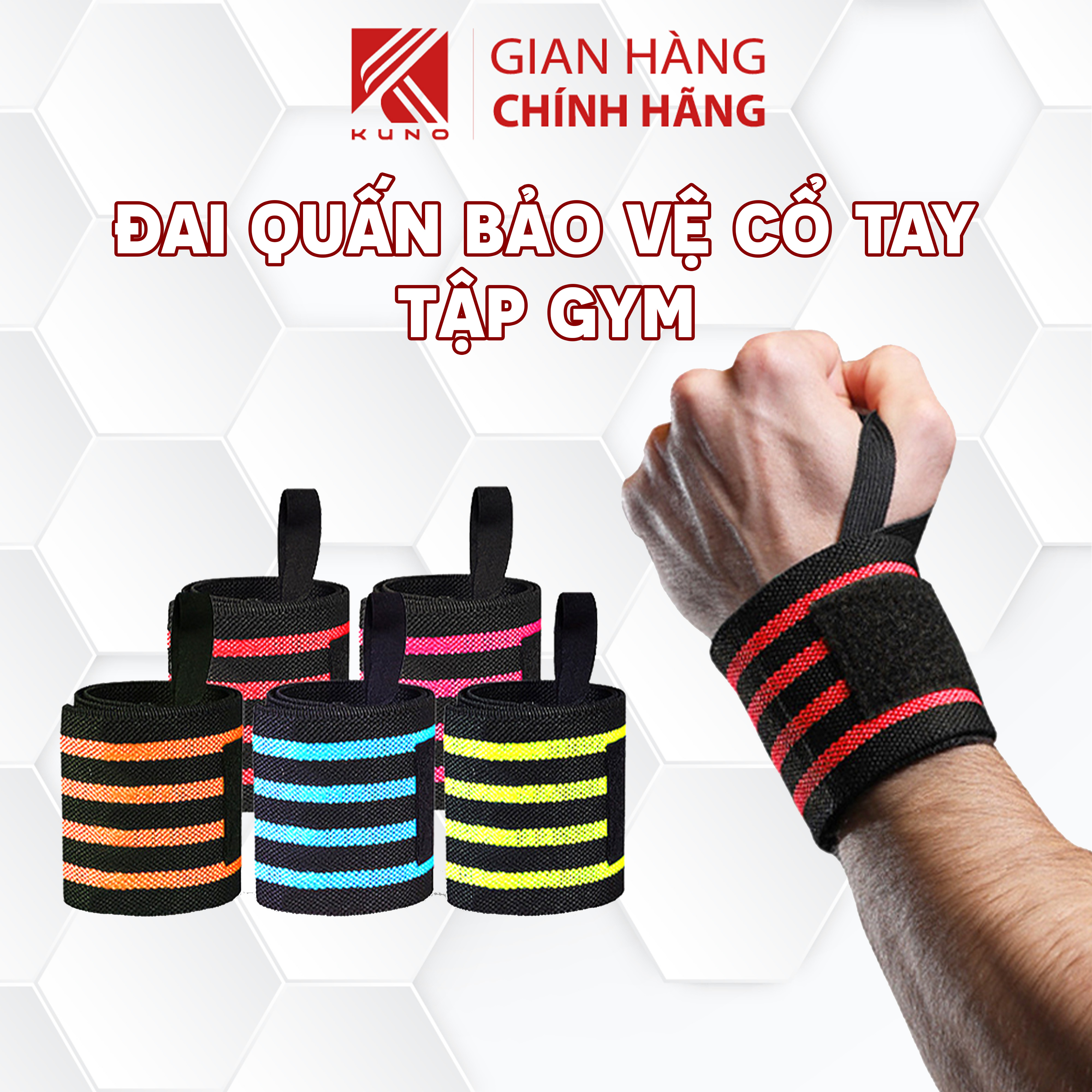 Đôi Băng Quấn Cổ Tay, Đai Bảo Vệ Cổ Tay Tập GYM ,chính hãng ( 1 Đôi ) KN16