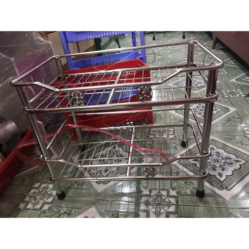 Kệ chén inox 2 tầng