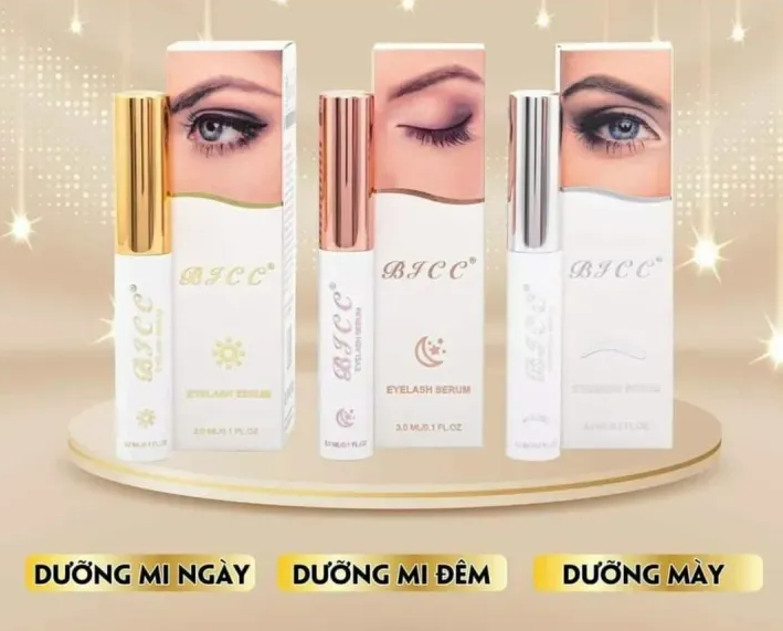 Combo dưỡng mi BJCC ngày đêm ,dài dày tự nhiên không gây thâm mắt, phục hồi và ngăn ngừa rụng mi