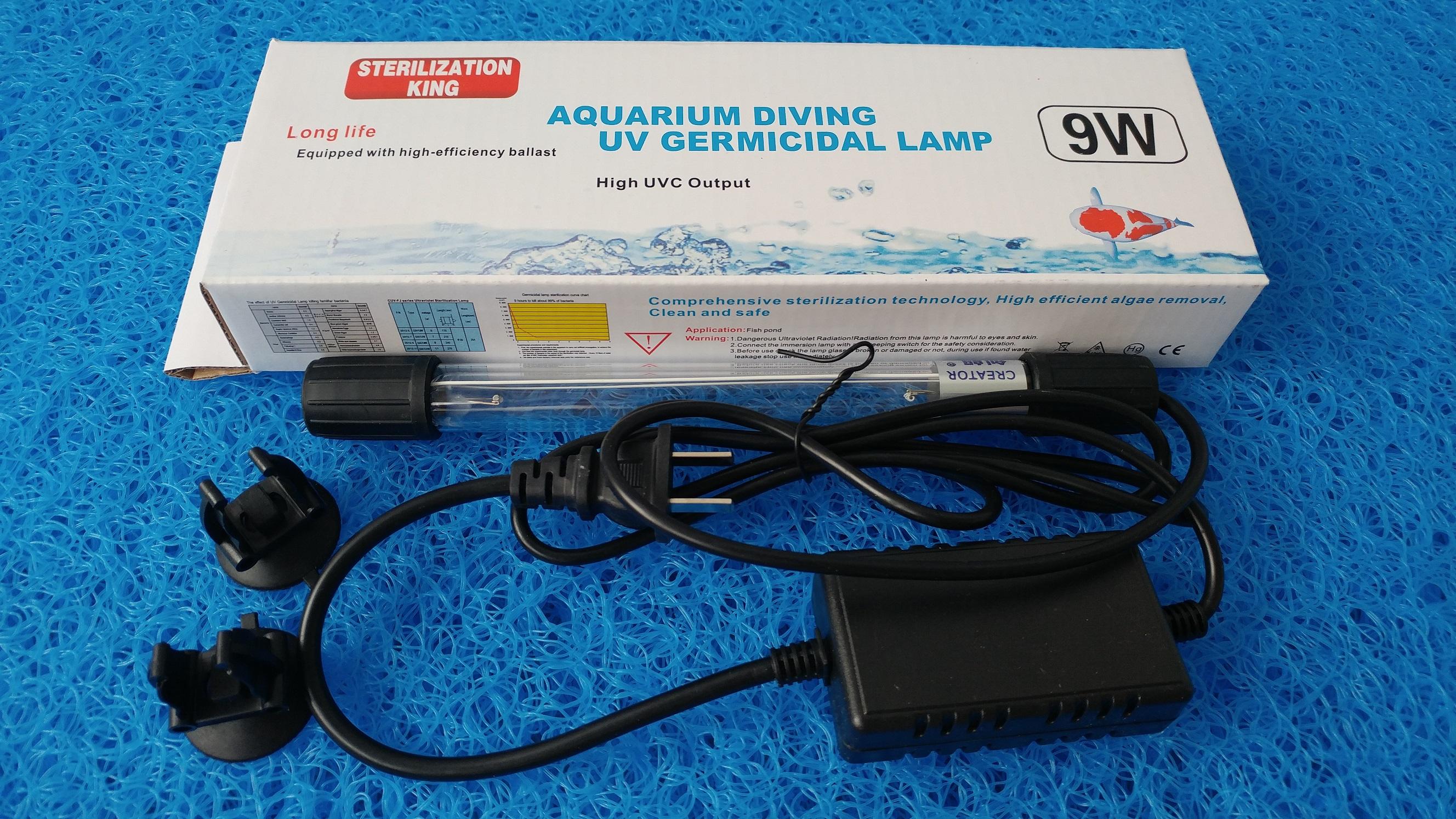 Đèn UV 9W diệt khuẩn, tảo hồ cá.