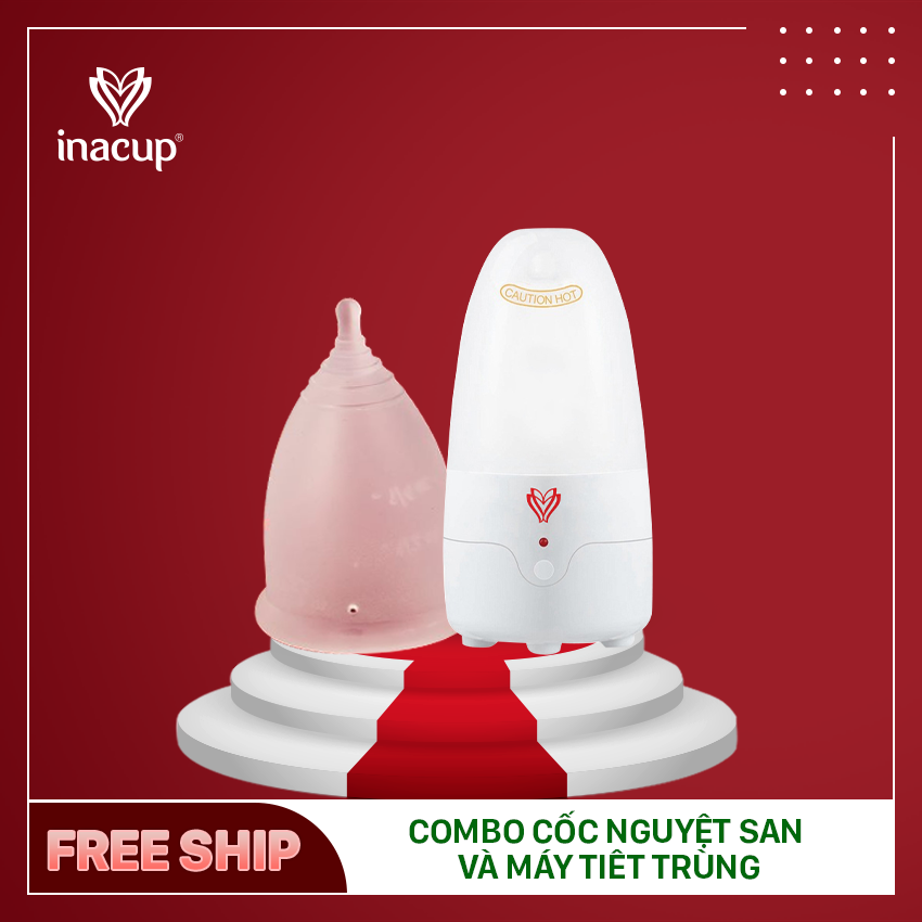 Combo cốc nguyệt san và máy tiệt trùng Inacup