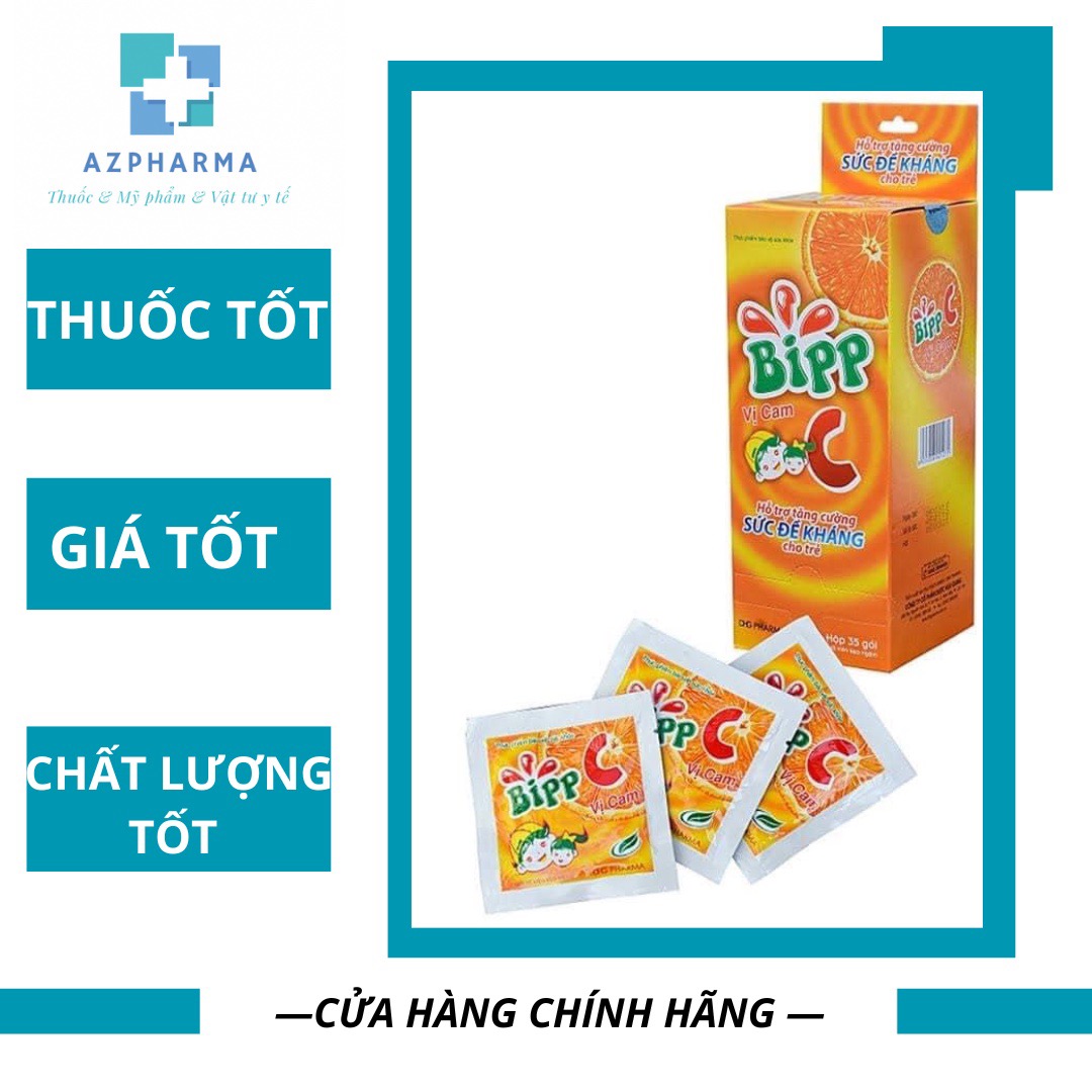 Kẹo C BIPP C kẹo ngậm vị cam giúp tăng cường sức đề kháng cho trẻ - Gói 10 viên kẹo cam