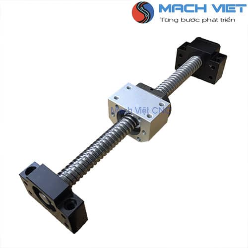 Bộ Vitme đai ốc đã tiện đầu + bộ gối đỡ BKBF15+ Áo đai ốc