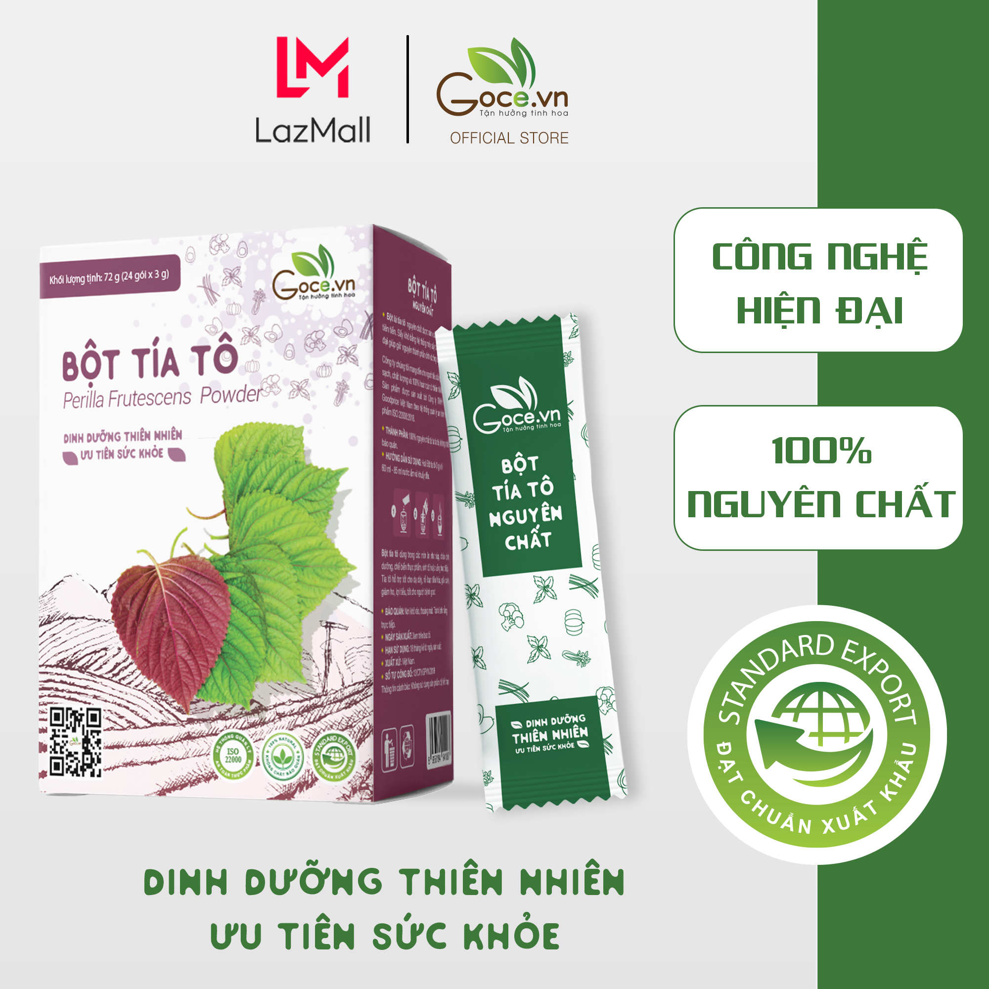 Bột tía tô nguyên chất Goce - 72g