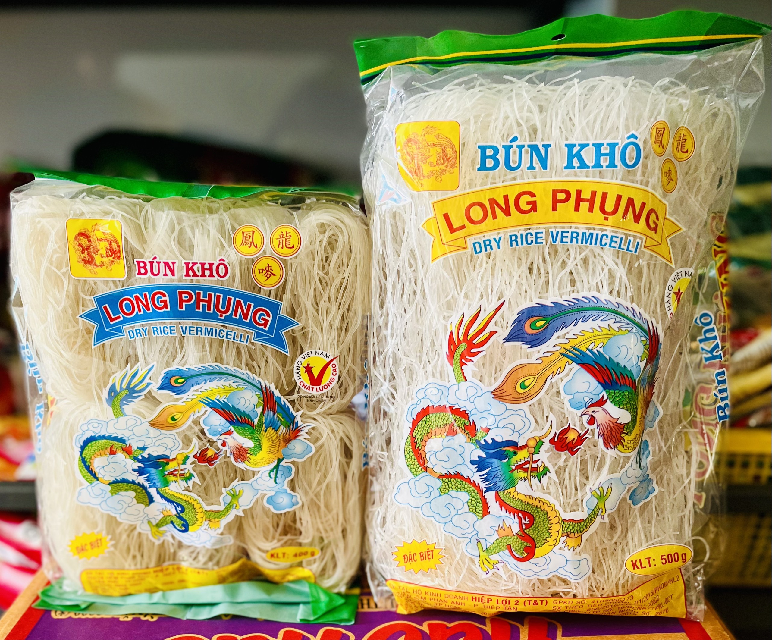 Bún gạo khô Long Phụng dạng gói /dạng 10 vắt