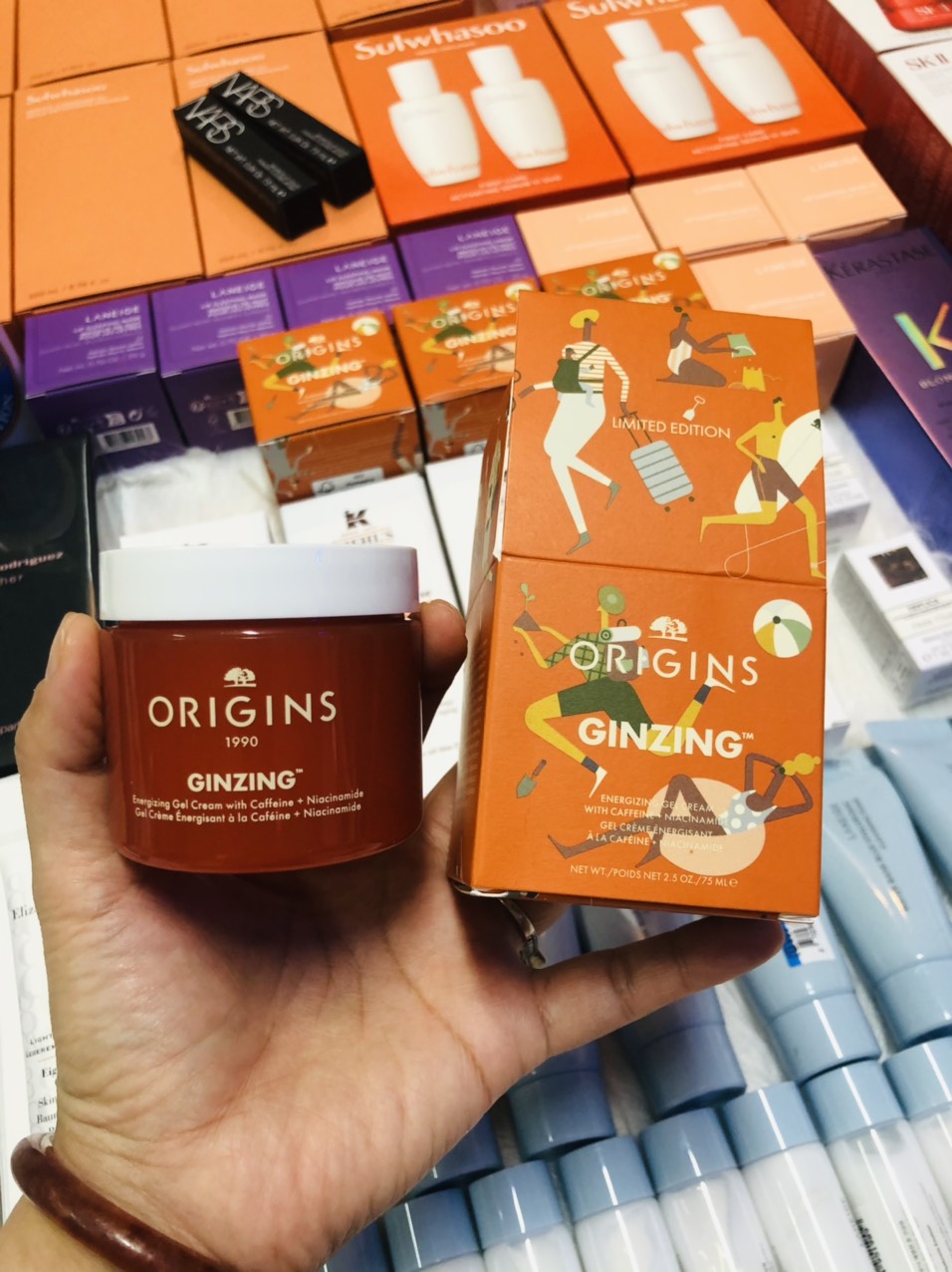 [CÓ BILL DUTYFREE] Kem dưỡng làm sáng và rạng rỡ da mới nhất Origins GinZing Energizing Gel Cream with Caffeine & Niacin