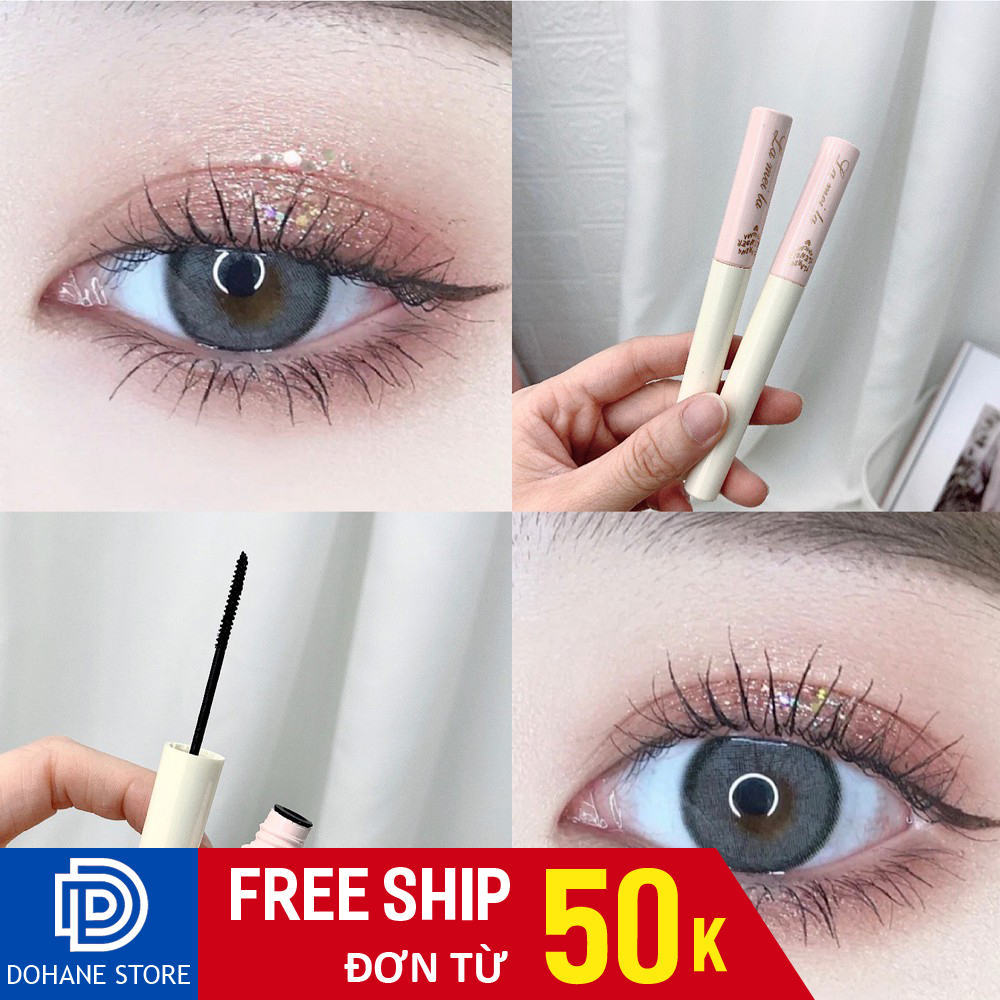 (Có video) Mascara Siêu Mảnh Tơi Mi, Chân mày, lông mày không trôi không lem Lameila Skinny Microcara Vỏ Hồng DSMCR15