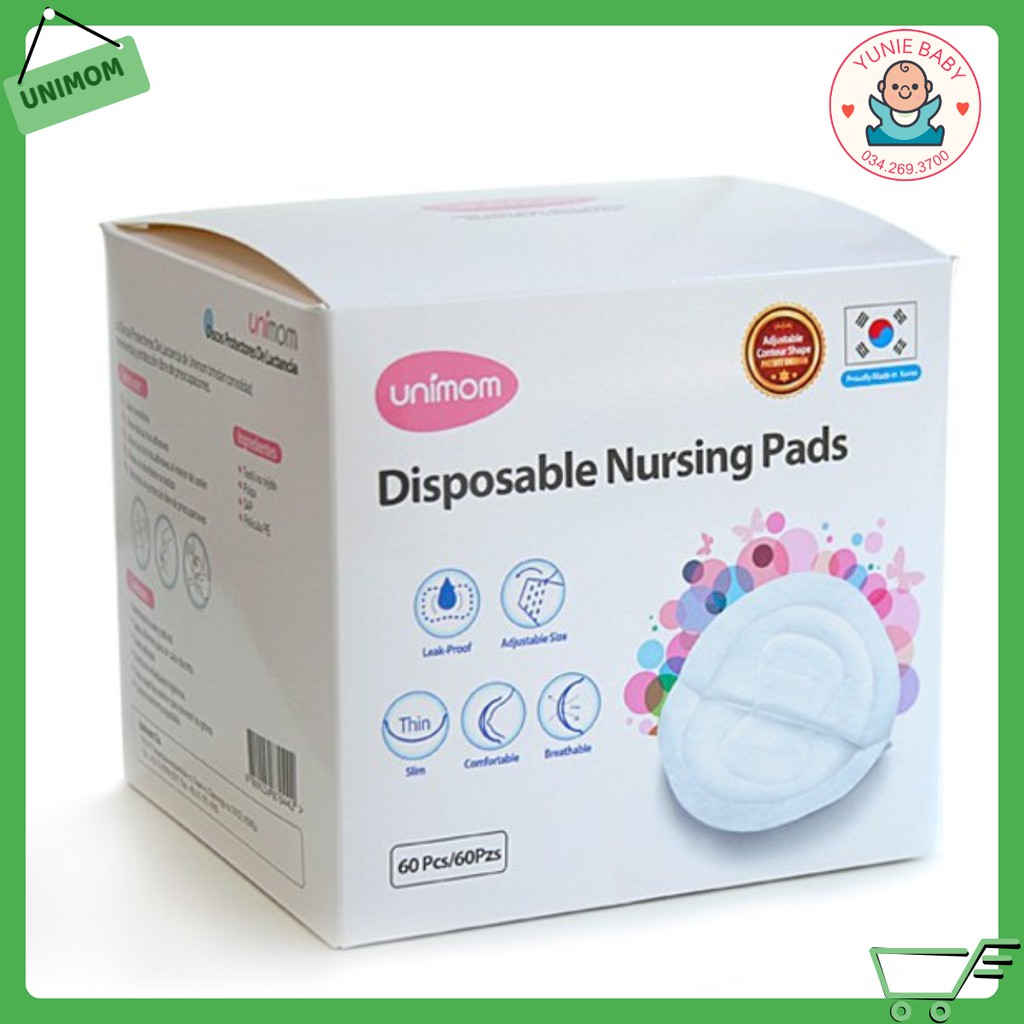 Miếng lót thấm sữa mẹ dùng 1 lần unimom um870411-um870442-um870428