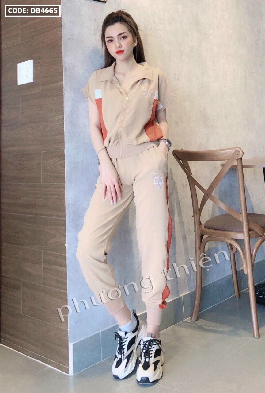 Đồ Bộ Thể Thao Cho Nữ, Bộ Đồ Thể Thao Thông Dụng, Khóa Kéo, Chạy Bộ Phòng Chờ, Quần Áo Thể Thao Thời Trang Ngắn Tay 3 Màu PA1997