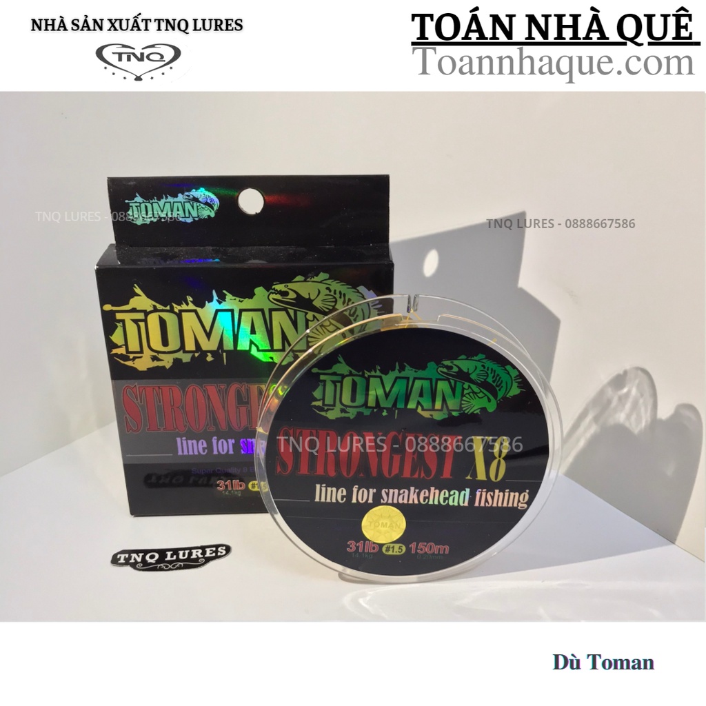 Dây pe, dù câu lure toman strongert x8 - tnq lures