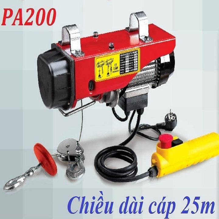Tời điện pa 200kg cáp dài 25m
