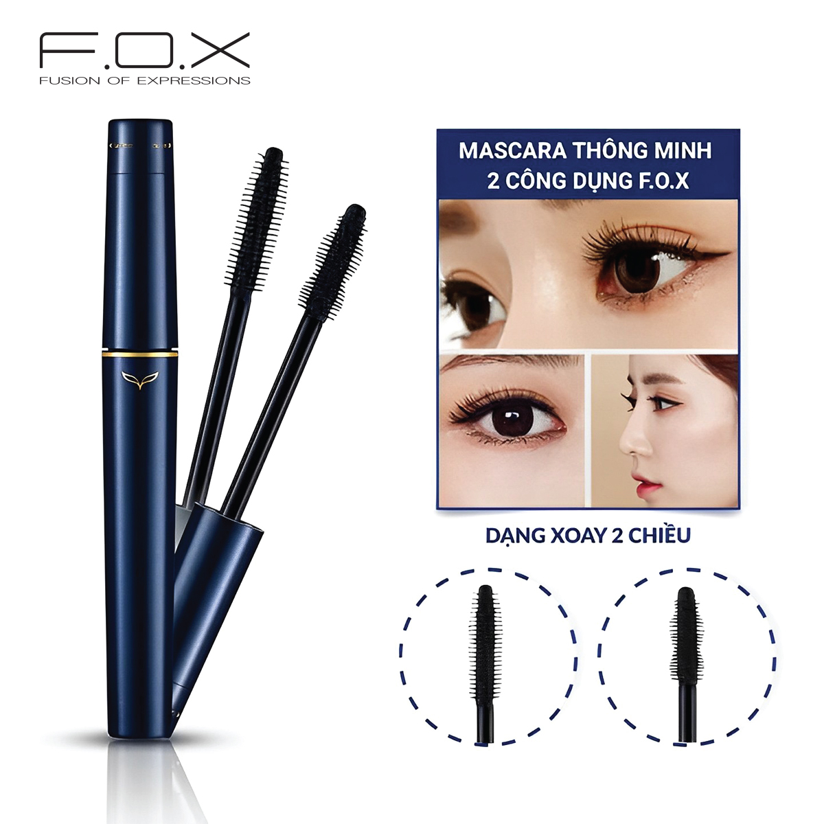 Mascara FOX Thông Minh 2 Công Dụng  Multi Function 8.5ml - FOX Mỹ phẩm thiên nhiên