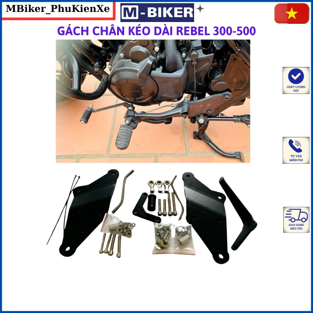 Phụ kiện rebel 300-500, Gác chân kéo dài Rebel 300/500/1100, gác chân trước rebel, mbiker Khách nhớ lưu mã giảm giá và FSM trước khi chốt đơn ạ Giá 1,237,500 Đồng*Miễn phí vận chuyển