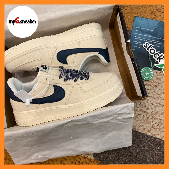 Giày AF1 logo navy bản tiêu chuẩn