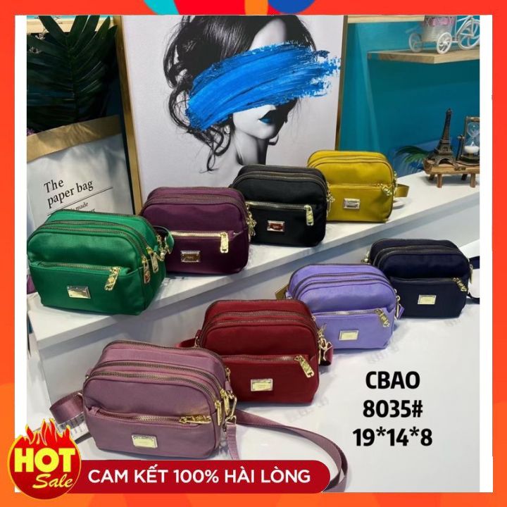 Túi dù đeo chéo size nhỏ chibao túi nữ đeo chéo vải dù siêu nhiều ngăn