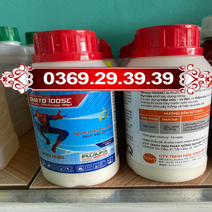 Ohayo 100SC diệt trừ sâu cuốn lá, bọ trĩ, nhện đỏ, sâu xanh da láng