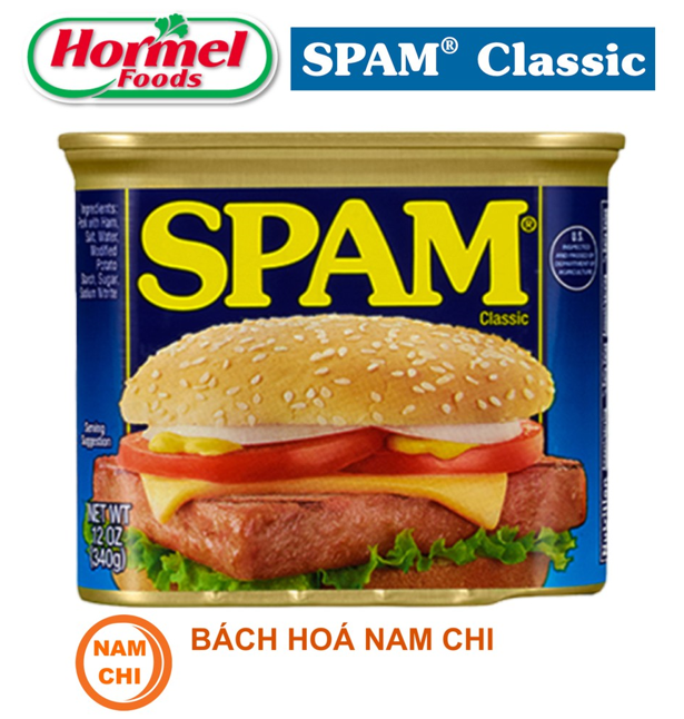Thịt hộp spam bánh mì classic 340g - nhập khẩu chính hãng