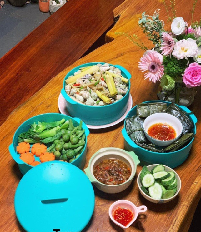 Xửng hấp tupperware steam it paradise