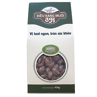 Hạt điều rang muối vỏ lụa 3H 100% nguyên chất